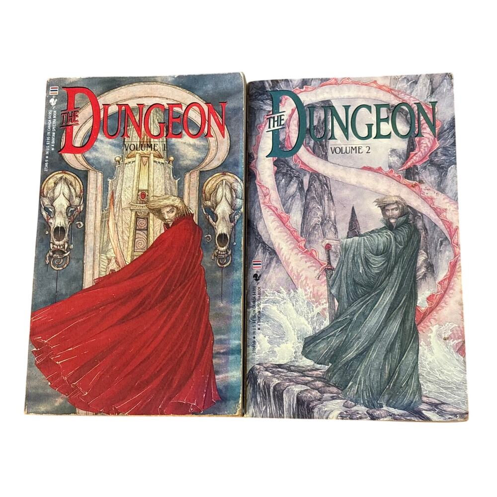 The Dungeon Volume 1 & 2 Philip Jose Farmer The Black Tower dark Abyss 1988